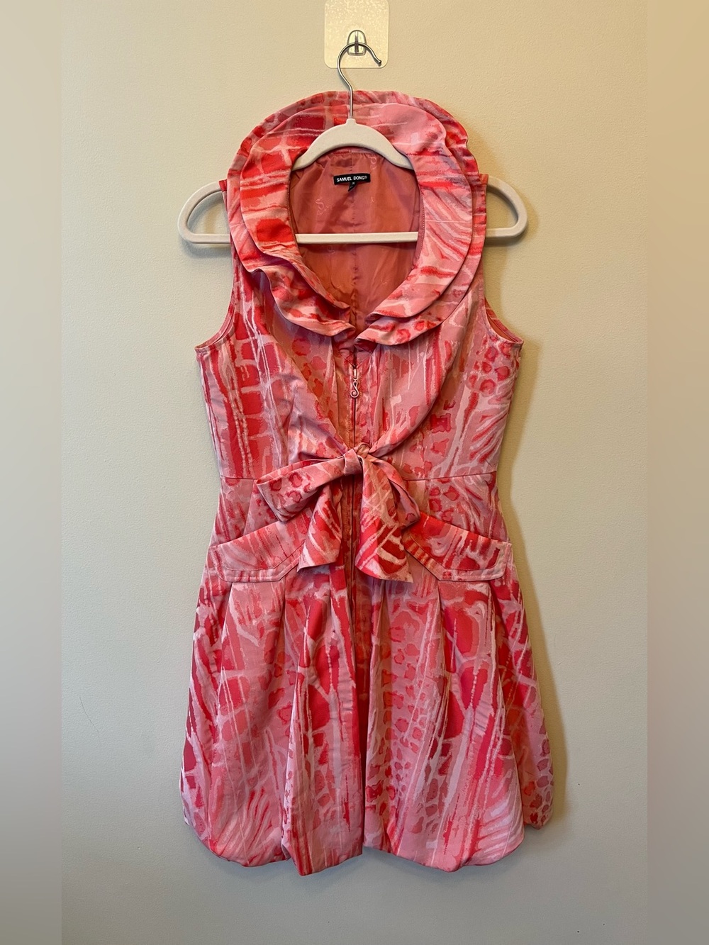 Samuel Dong Double Wired Collar Bubble Dress Women's Size Medium